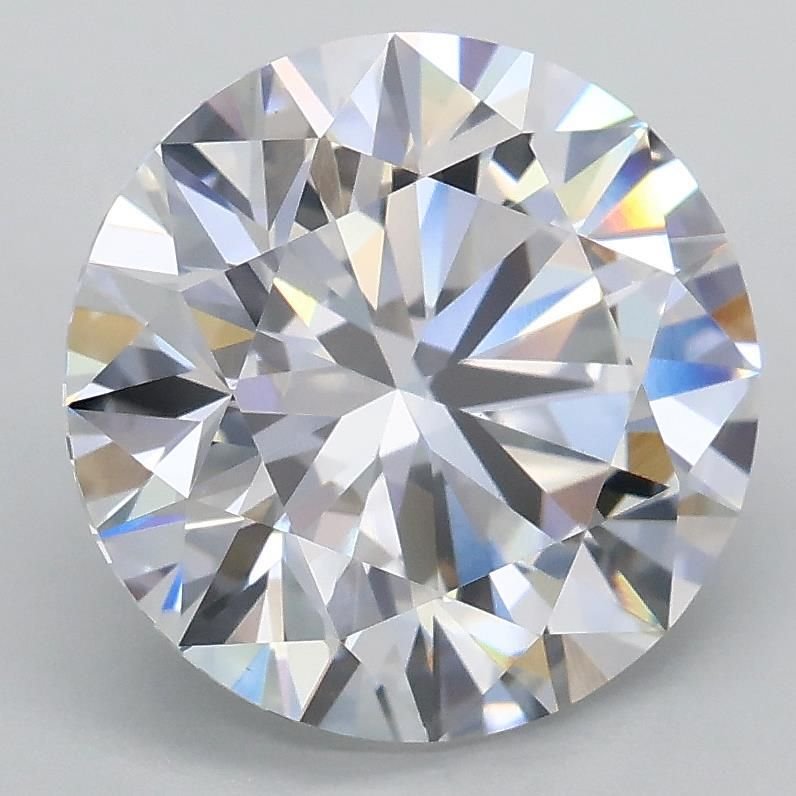 3.08ct D VVS2 Rare Carat Ideal Cut Round Lab Grown Diamond