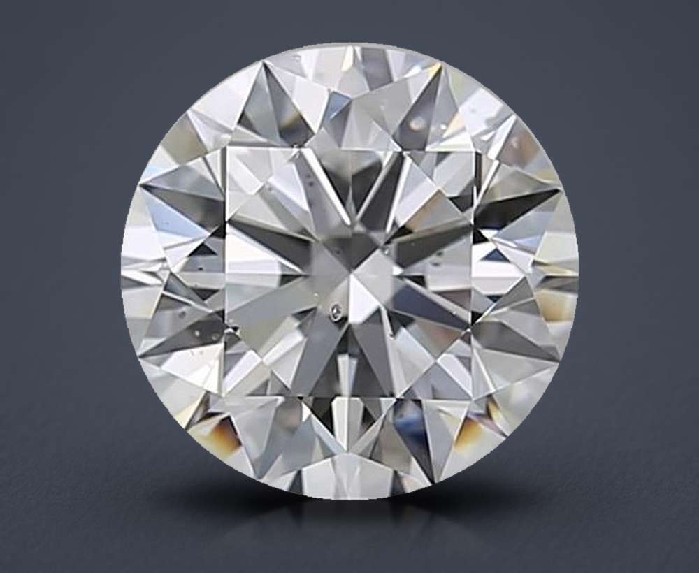 2.62ct D SI1 Rare Carat Ideal Cut Round Diamond