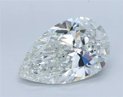 5.05ct F VS2 Rare Carat Ideal Cut Pear Lab Grown Diamond
