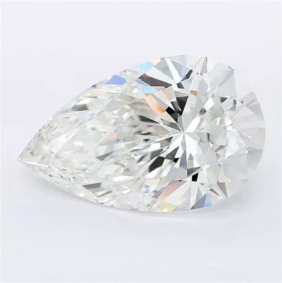 6.53ct F VS1 Rare Carat Ideal Cut Pear Lab Grown Diamond