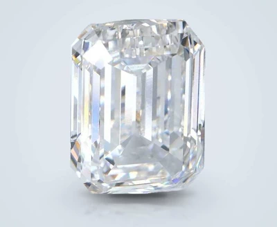13.37ct F VVS2 Rare Carat Ideal Cut Emerald Lab Grown Diamond