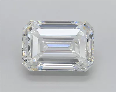 5.00ct F VVS2 Rare Carat Ideal Cut Emerald Lab Grown Diamond