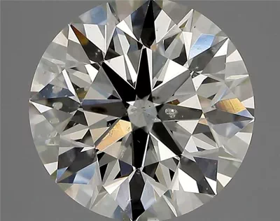 3.03ct K SI2 Rare Carat Ideal Cut Round Diamond