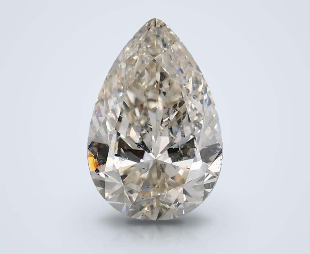 2.50ct J SI1 Rare Carat Ideal Cut Pear Diamond
