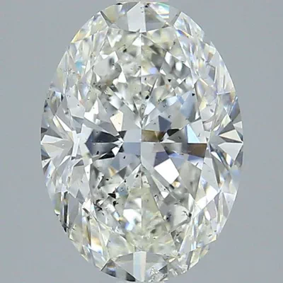3.40ct H SI2 Rare Carat Ideal Cut Oval Diamond