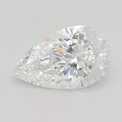 3.06ct E VVS2 Rare Carat Ideal Cut Pear Lab Grown Diamond