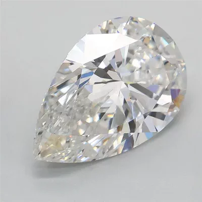 3.09ct F VS2 Rare Carat Ideal Cut Pear Lab Grown Diamond