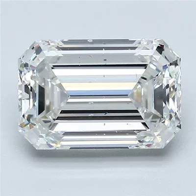 3.01ct G SI1 Rare Carat Ideal Cut Emerald Diamond