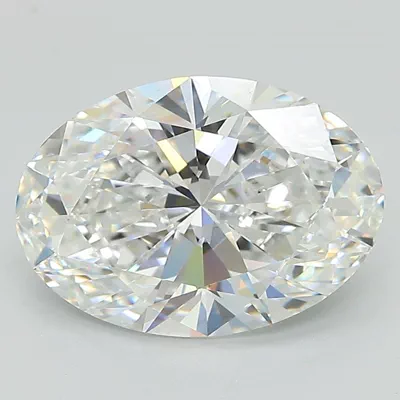 3.09ct E VVS2 Rare Carat Ideal Cut Oval Lab Grown Diamond