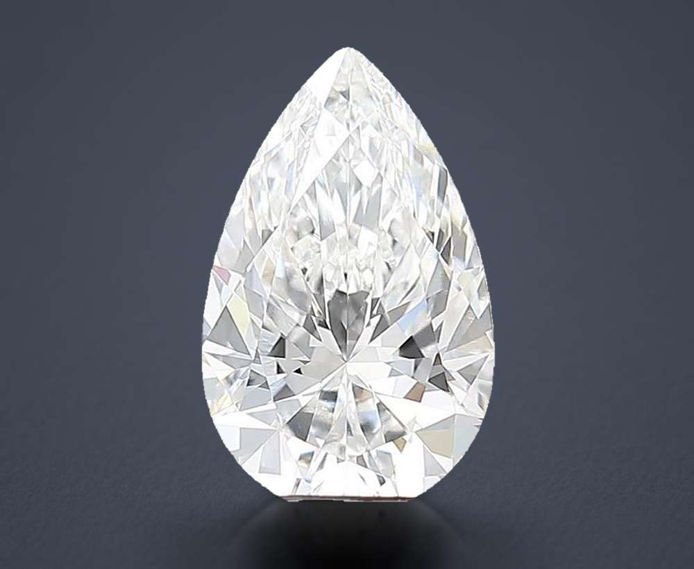 2.10ct E VVS2 Rare Carat Ideal Cut Pear Lab Grown Diamond