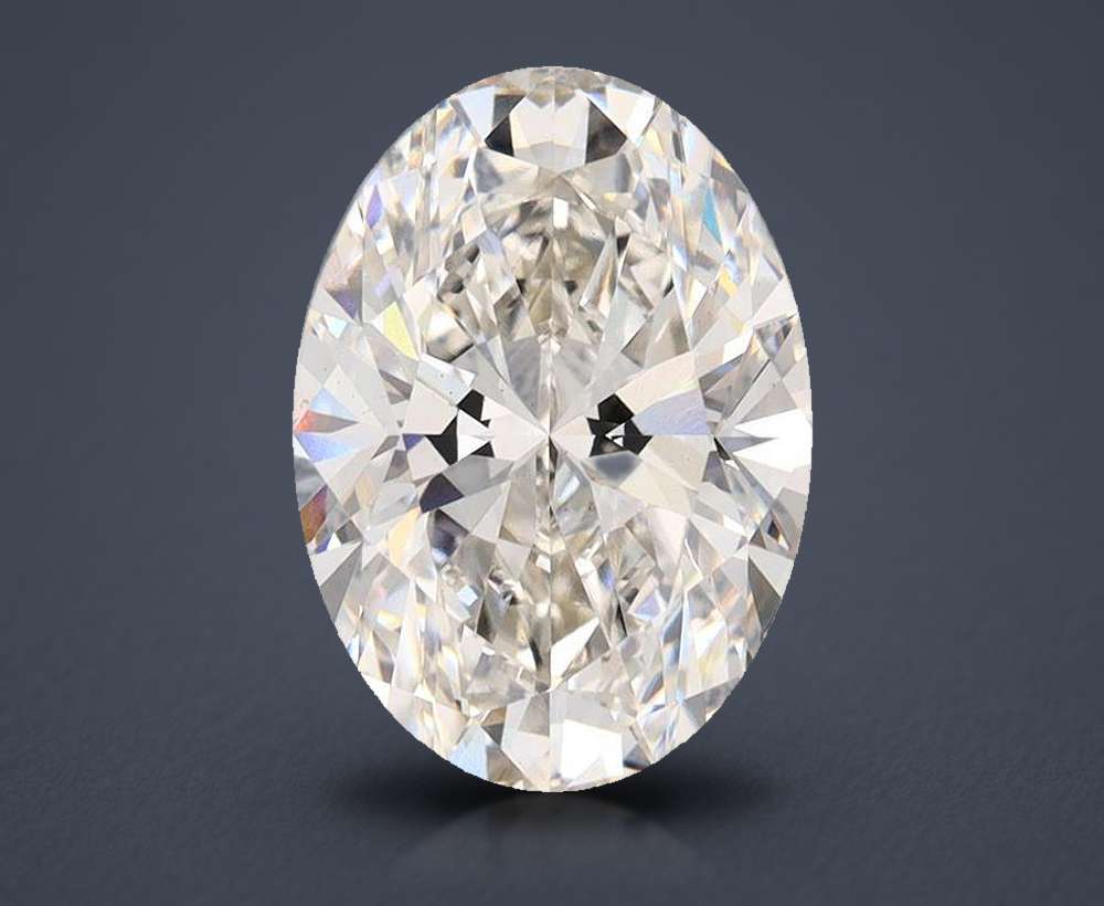 4.07ct H VS2 Rare Carat Ideal Cut Oval Lab Grown Diamond