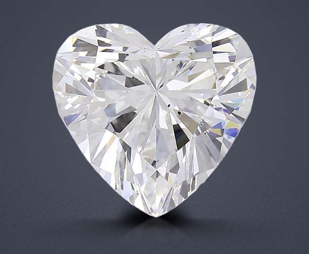 7.08ct F SI1 Rare Carat Ideal Cut Heart Lab Grown Diamond