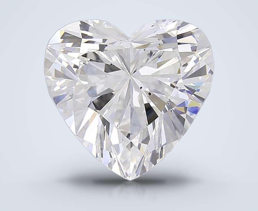 7.08ct F SI1 Rare Carat Ideal Cut Heart Lab Grown Diamond