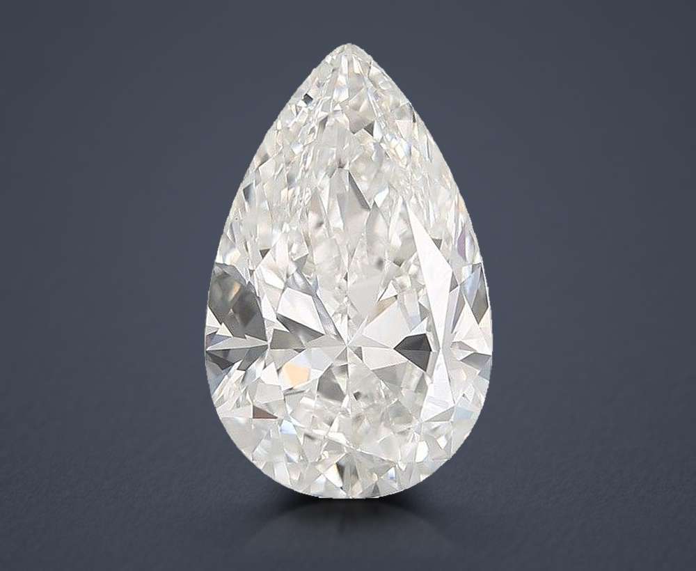 14.52ct F VS1 Rare Carat Ideal Cut Pear Lab Grown Diamond