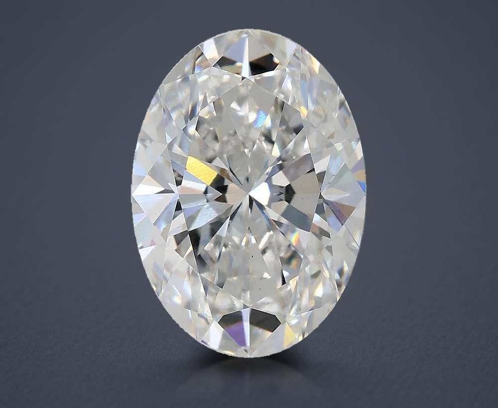 3.06ct E VS1 Rare Carat Ideal Cut Oval Lab Grown Diamond