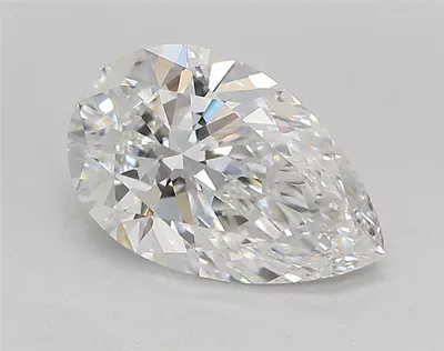 1.68ct E VVS2 Rare Carat Ideal Cut Pear Lab Grown Diamond