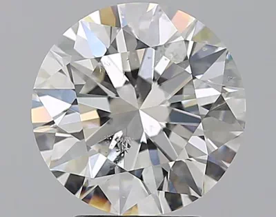 3.01ct G SI2 Rare Carat Ideal Cut Round Diamond