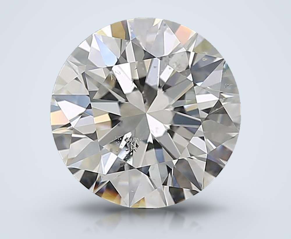 3.01ct G SI2 Rare Carat Ideal Cut Round Diamond