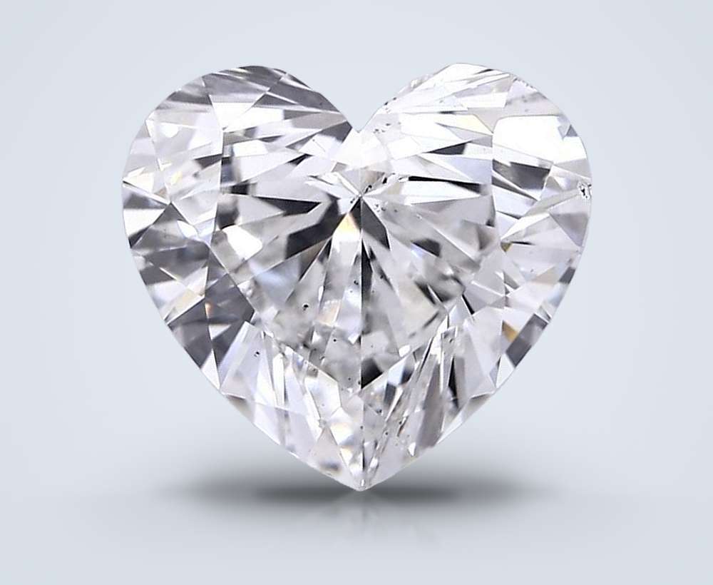 3.03ct F SI1 Rare Carat Ideal Cut Heart Lab Grown Diamond