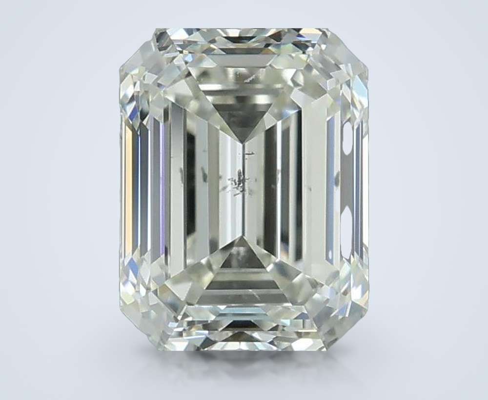 0.90ct K SI1 Rare Carat Ideal Cut Emerald Diamond