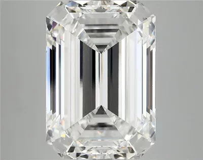 11.39ct F VVS2 Rare Carat Ideal Cut Emerald Lab Grown Diamond