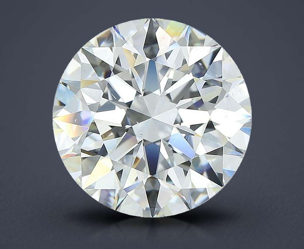 7.02ct I SI1 Rare Carat Ideal Cut Round Diamond