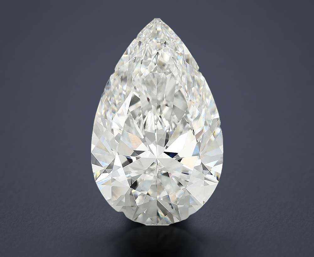 10.55ct F VVS2 Rare Carat Ideal Cut Pear Lab Grown Diamond