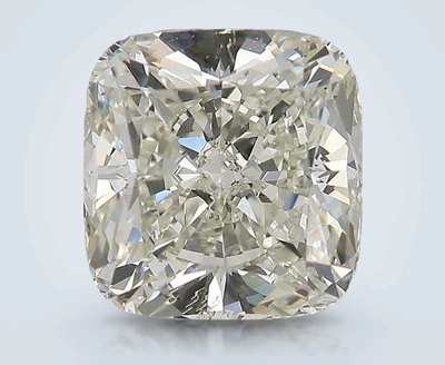 4.02ct K SI1 Rare Carat Ideal Cut Cushion Diamond