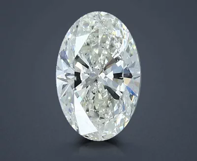 3.01ct K SI2 Rare Carat Ideal Cut Oval Diamond