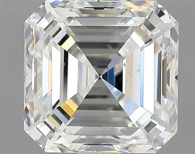 2.04ct F SI1 Rare Carat Ideal Cut Asscher Diamond