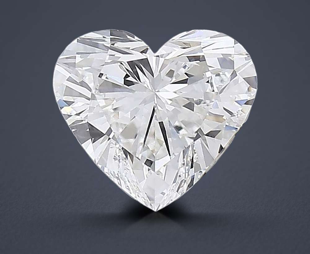 6.59ct F VVS2 Rare Carat Ideal Cut Heart Lab Grown Diamond