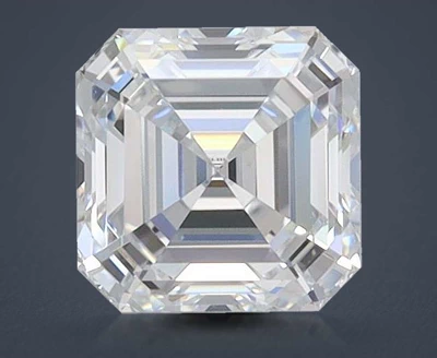 1.01ct D FL Rare Carat Ideal Cut Asscher Lab Grown Diamond