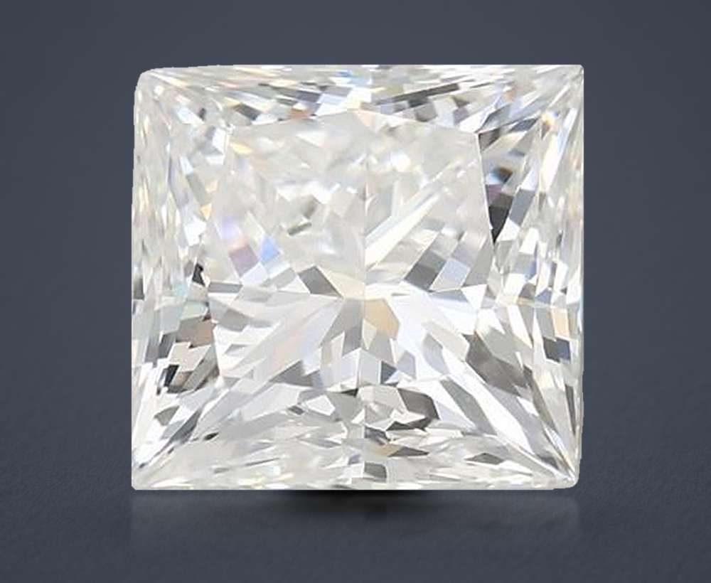 3.08ct F VVS2 Rare Carat Ideal Cut Princess Lab Grown Diamond