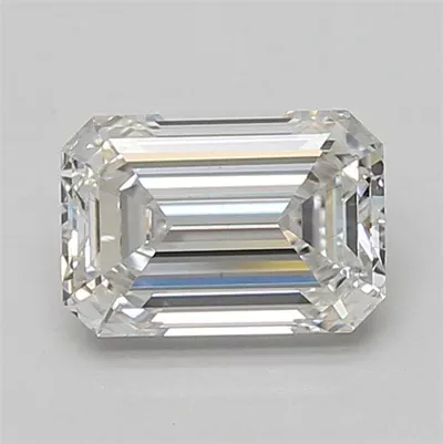 1.58ct F VS2 Rare Carat Ideal Cut Emerald Lab Grown Diamond