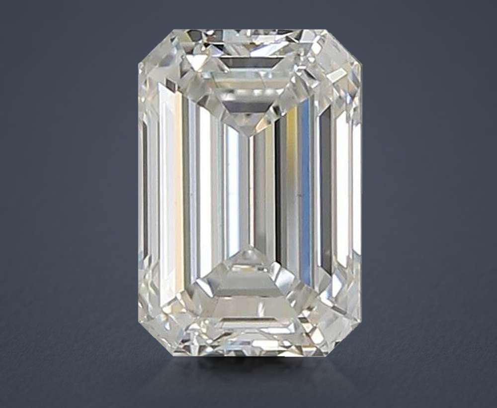 1.58ct F VS2 Rare Carat Ideal Cut Emerald Lab Grown Diamond