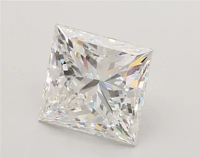 4.06ct F VS2 Rare Carat Ideal Cut Princess Lab Grown Diamond