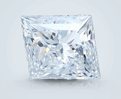 3.23ct F VS1 Rare Carat Ideal Cut Princess Lab Grown Diamond