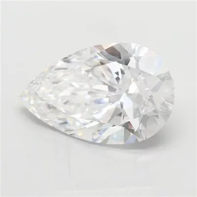 4.09ct E VVS2 Rare Carat Ideal Cut Pear Lab Grown Diamond