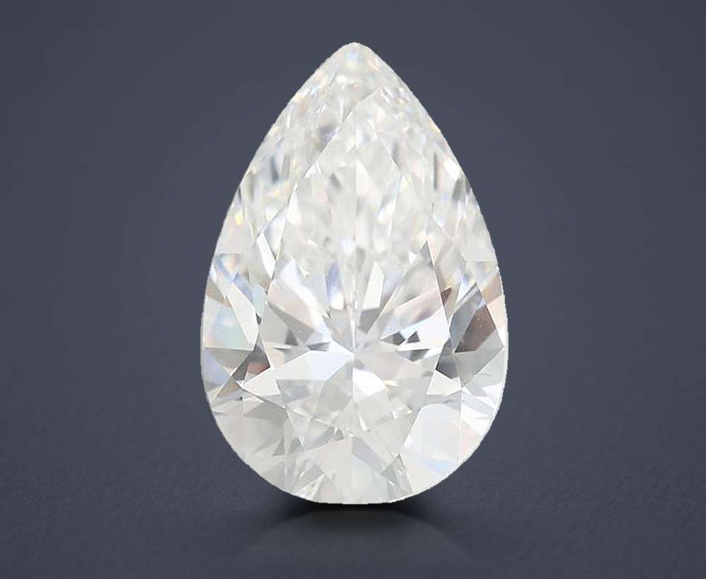 4.09ct E VVS2 Rare Carat Ideal Cut Pear Lab Grown Diamond