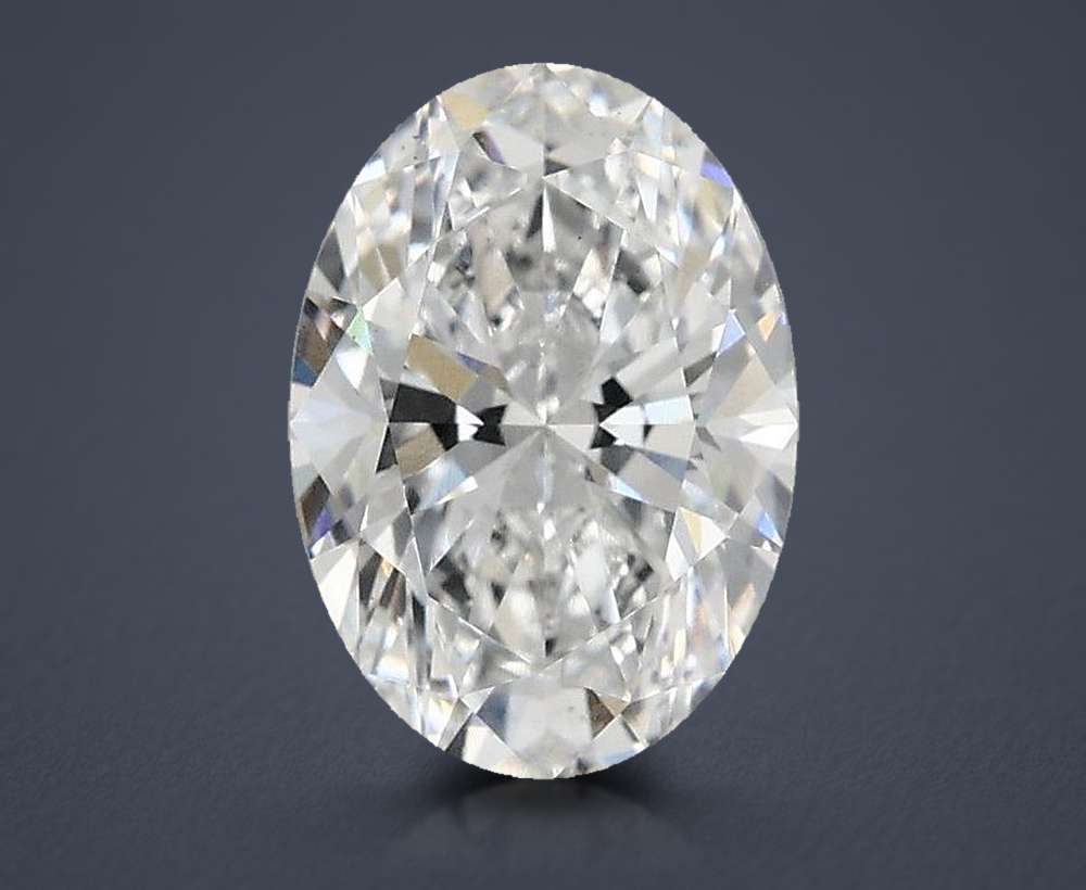 1.65ct D VS2 Rare Carat Ideal Cut Oval Lab Grown Diamond