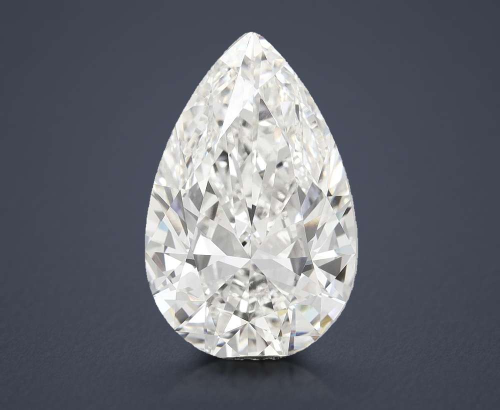 13.05ct G VVS2 Rare Carat Ideal Cut Pear Lab Grown Diamond