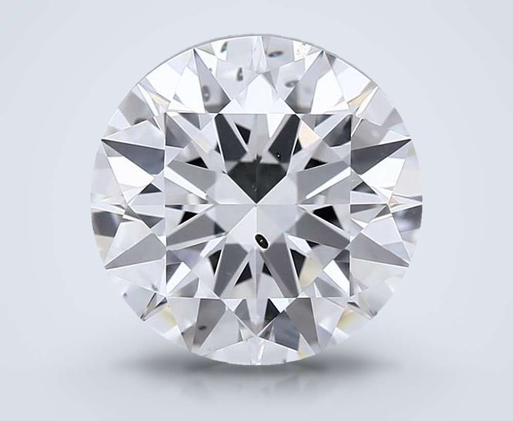 2.66ct H SI1 Rare Carat Ideal Cut Round Diamond