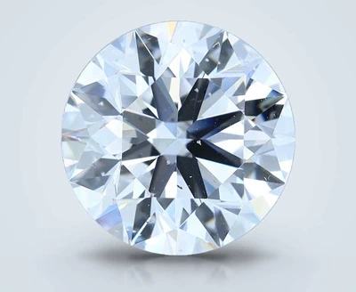 5.19ct D SI2 Rare Carat Ideal Cut Round Diamond