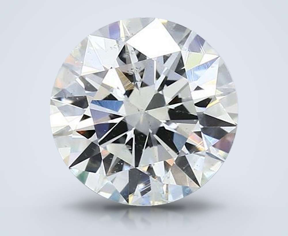 3.03ct J SI2 Rare Carat Ideal Cut Round Diamond