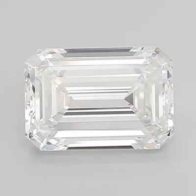 7.02ct F VVS2 Rare Carat Ideal Cut Emerald Lab Grown Diamond