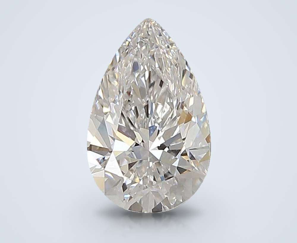 1.44ct E VVS2 Rare Carat Ideal Cut Pear Lab Grown Diamond