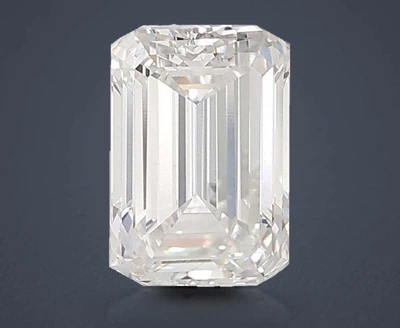 5.10ct G VVS2 Rare Carat Ideal Cut Emerald Lab Grown Diamond