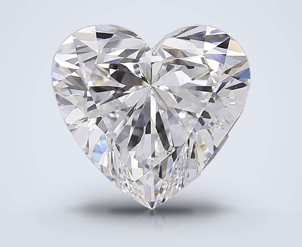6.36ct E VVS2 Very Good Cut Heart Lab Grown Diamond
