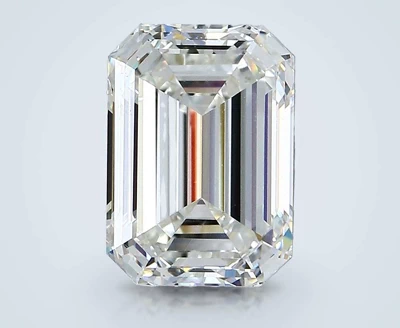 3.01ct I SI1 Rare Carat Ideal Cut Emerald Diamond