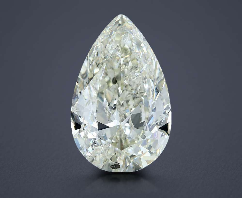 10.05ct K SI2 Rare Carat Ideal Cut Pear Diamond